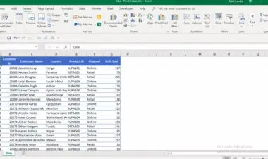 Tables and Formulas with Excel