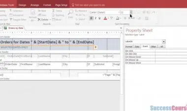 Microsoft Access VBA, Design and Advanced Methods Workshop 5