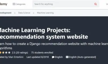 Machine Learning Projects: Recommendation system website